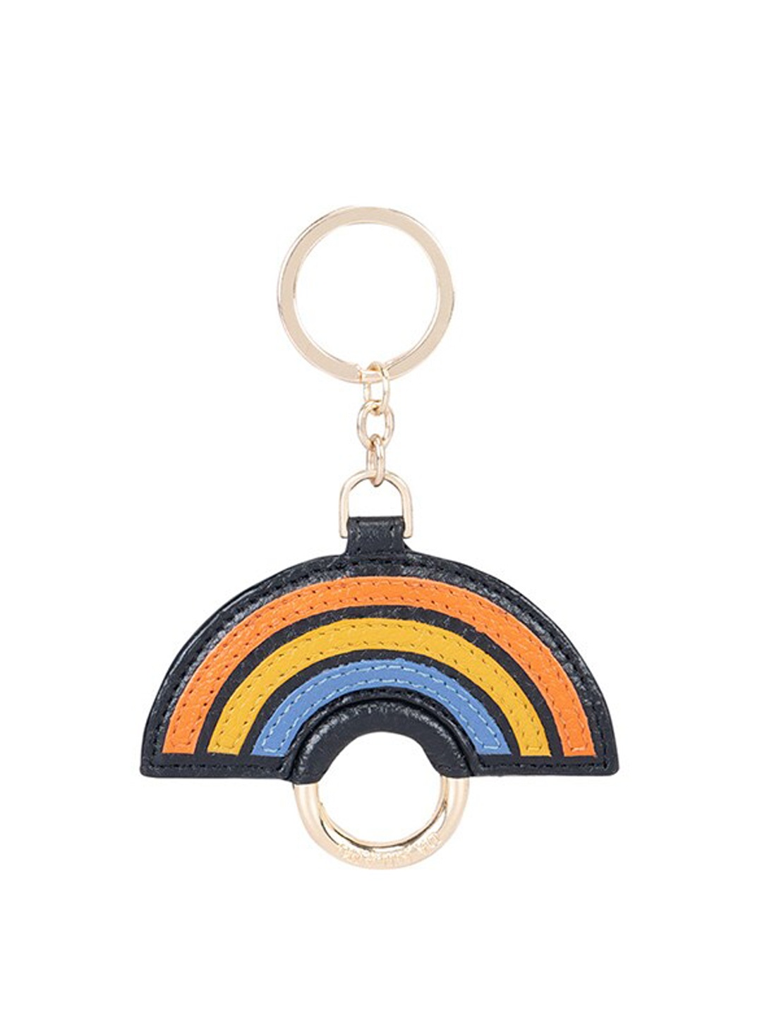 

Da Milano Textured Metal Key chain, Black