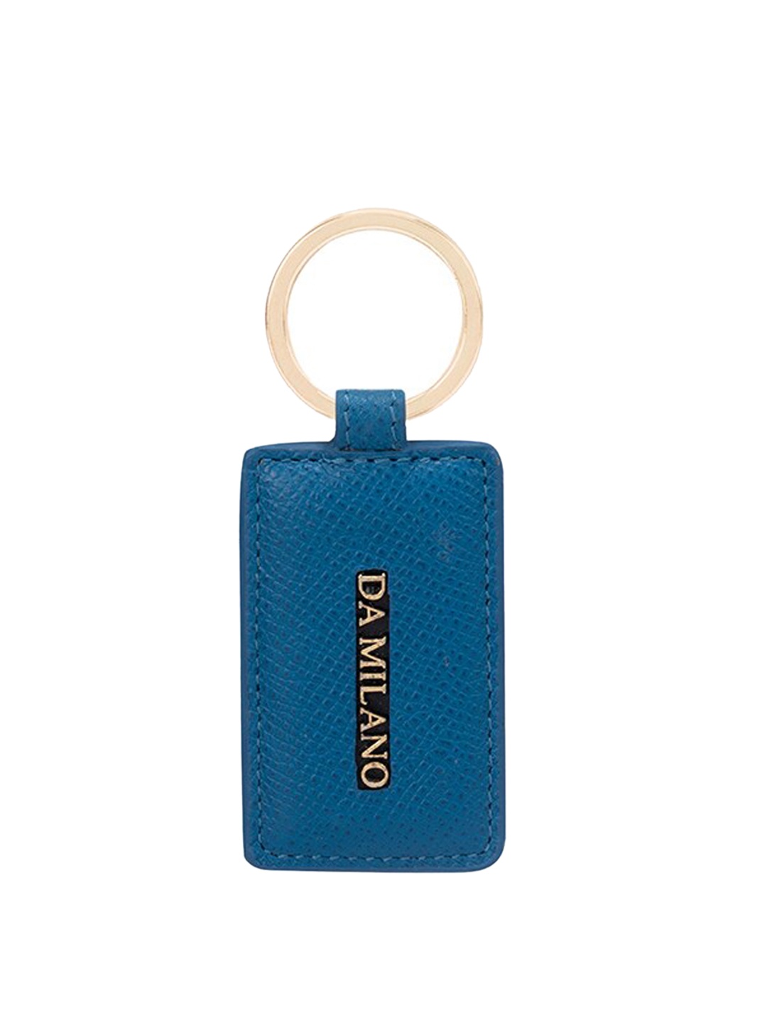 

Da Milano Unisex Textured Metal Key chain, Gold