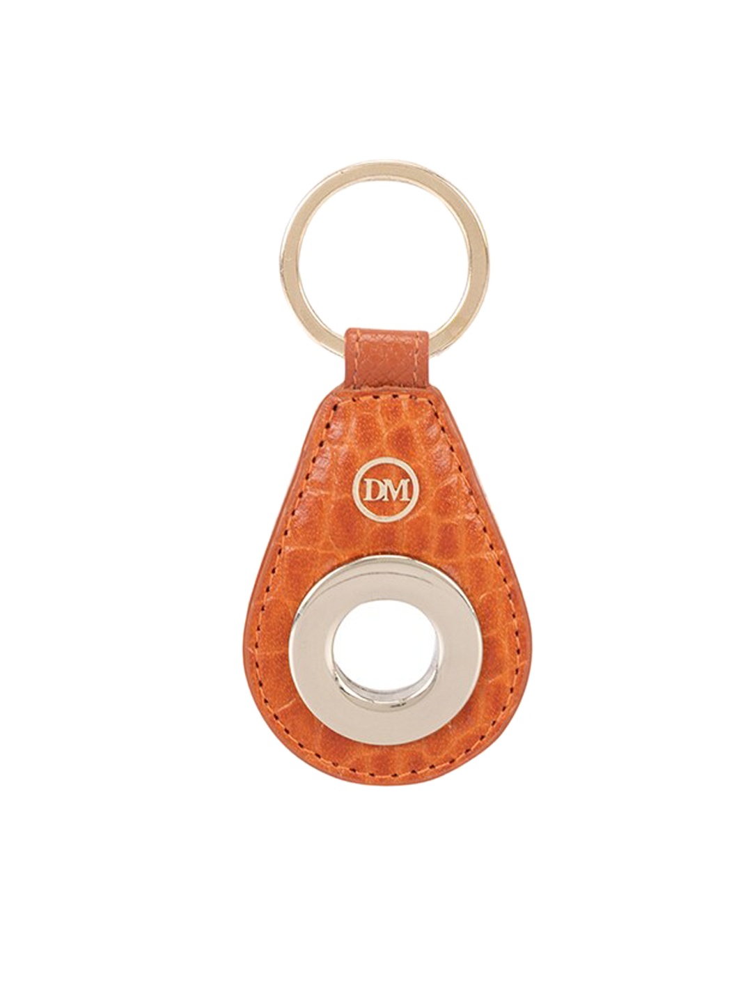 

Da Milano Textured Metal Key chain, Orange