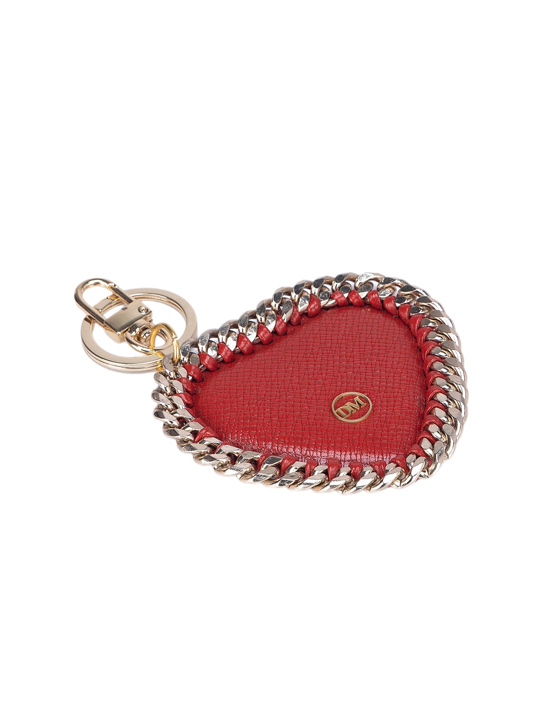 

Da Milano Textured Metal Key chain, Red