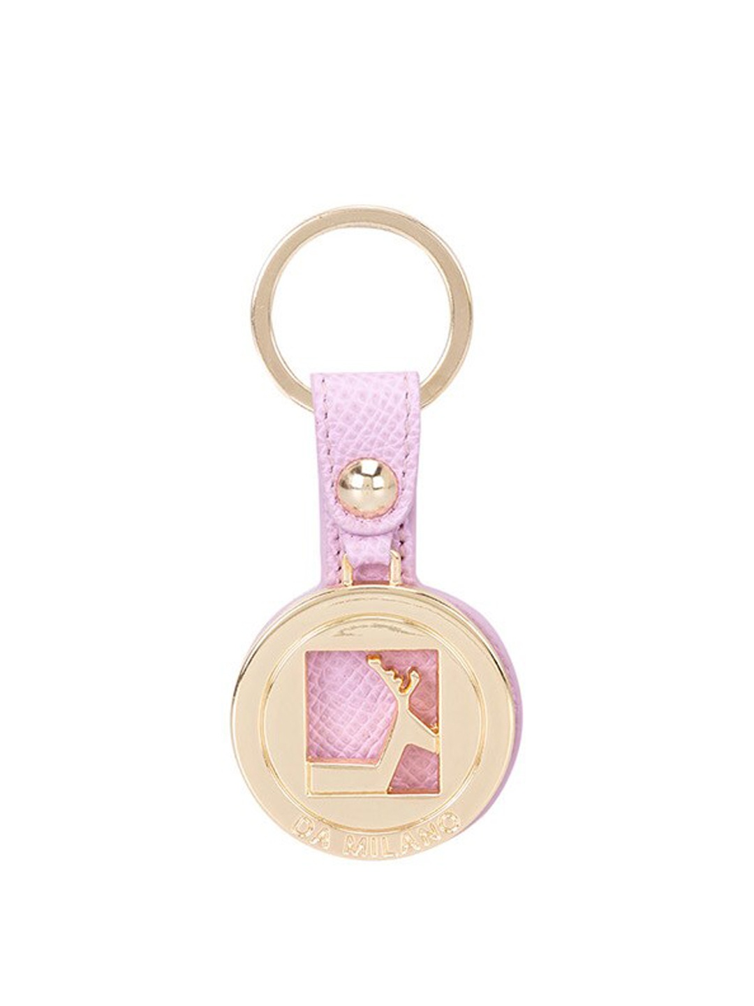 

Da Milano Unisex Textured Key chain, Gold