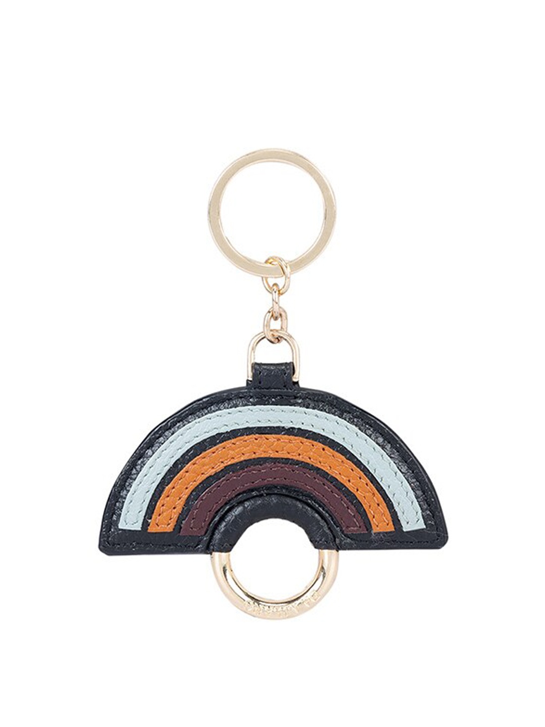 

Da Milano Textured Metal Key chain, Black