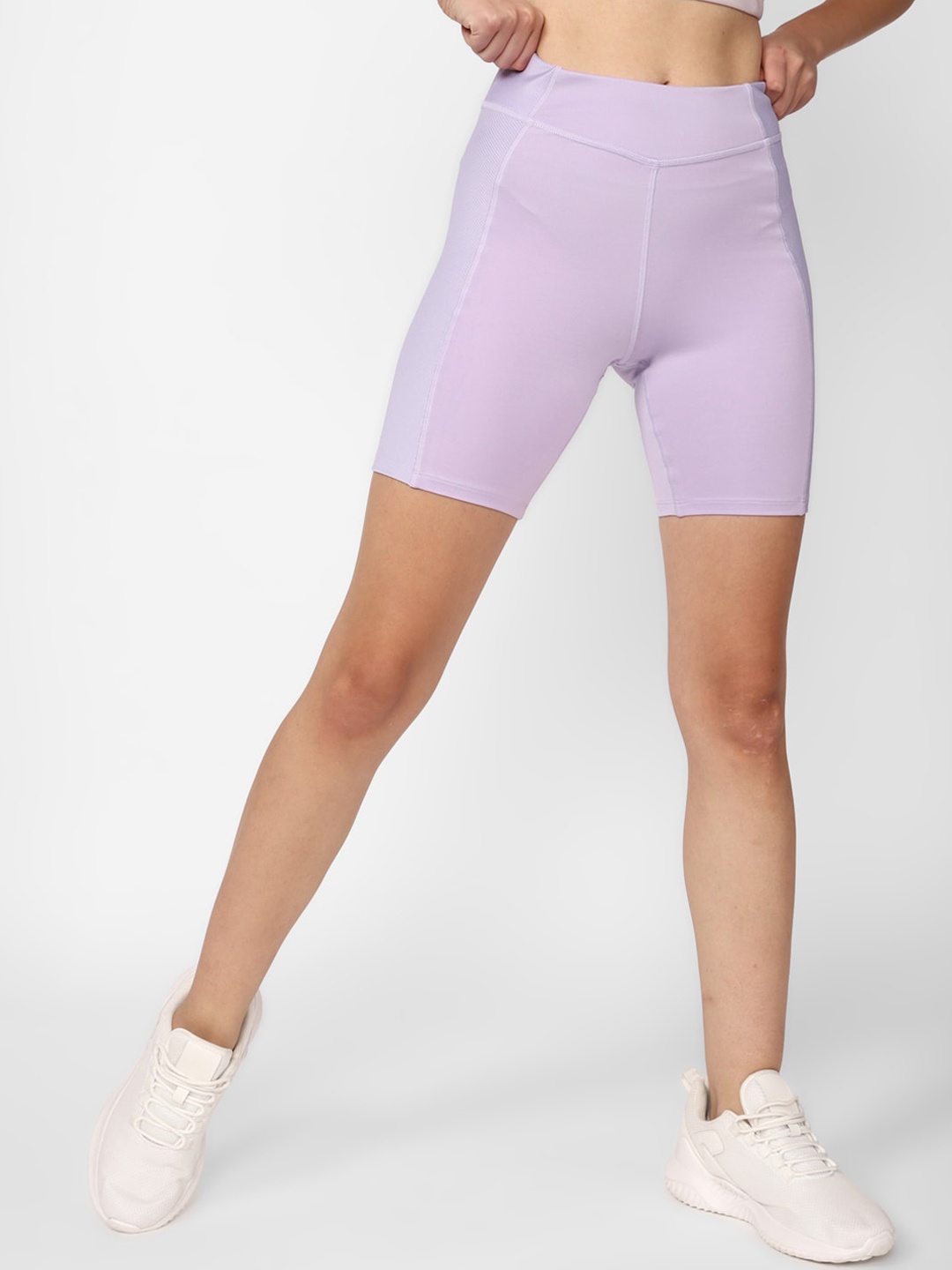 

Reebok Women Yoga Hr Rib Shorts, Purple