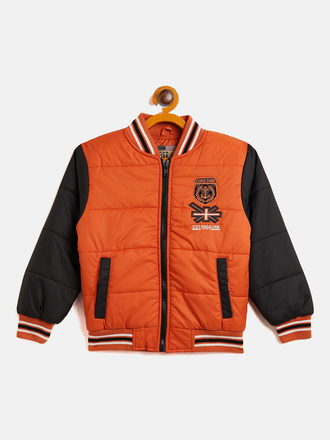 

Duke Boys Stand Collar Bomber Jacket, Orange