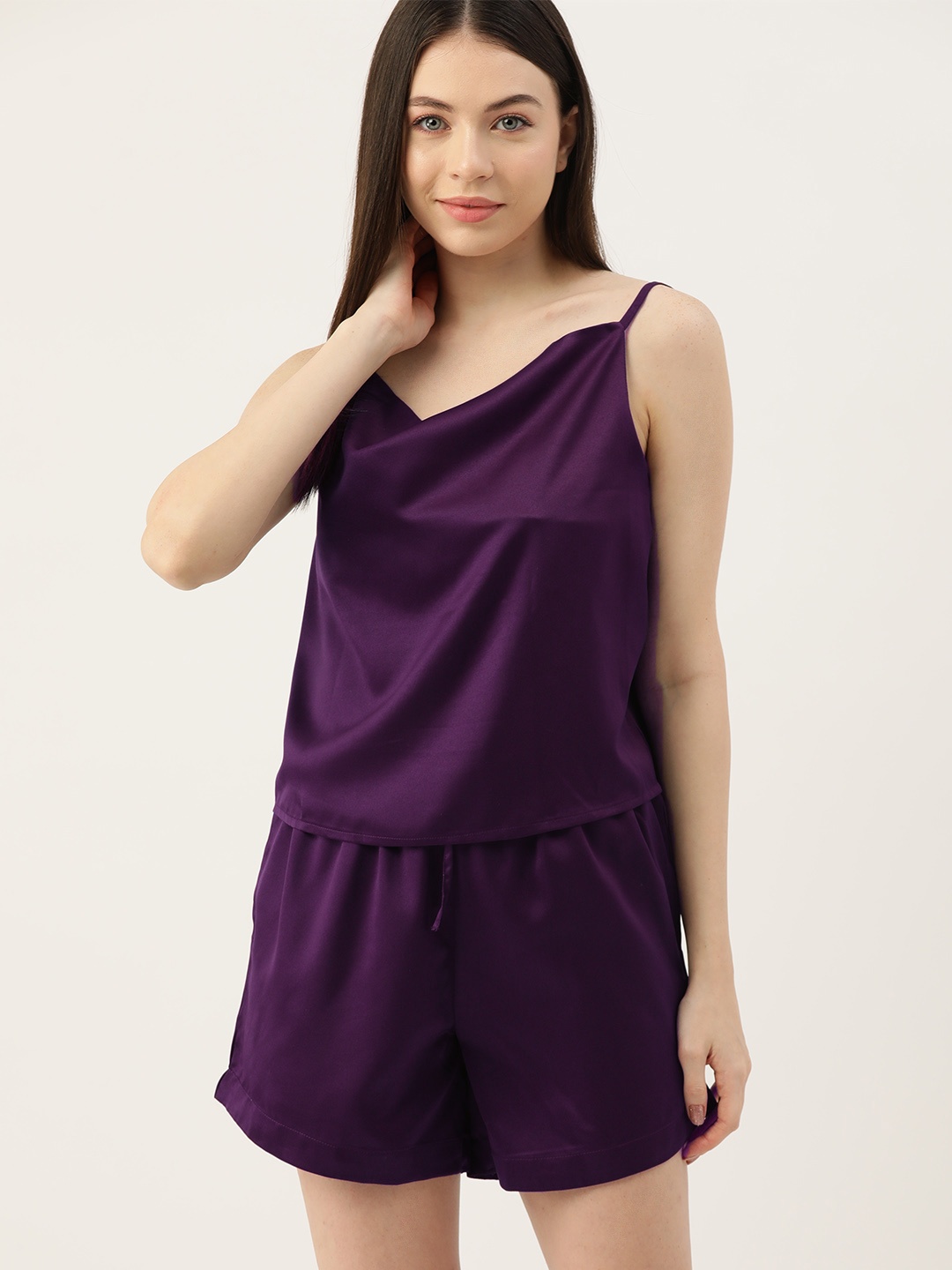 

ETC Satin Night Suit, Purple