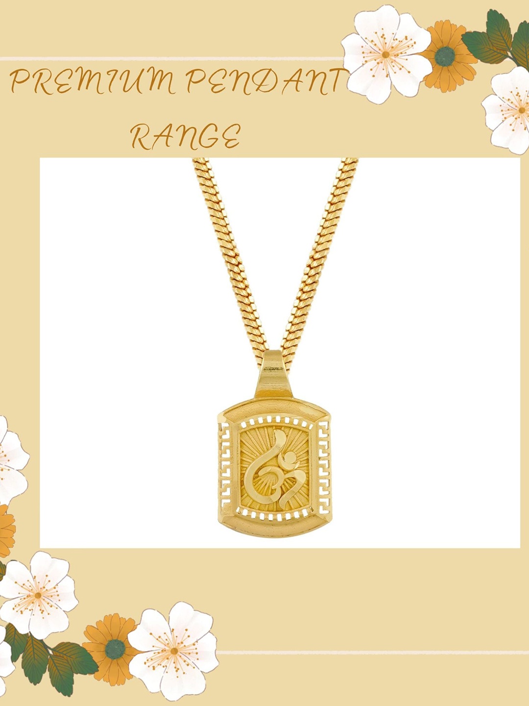 

MANSIYAORANGE Gold Plated Pendant With Chain