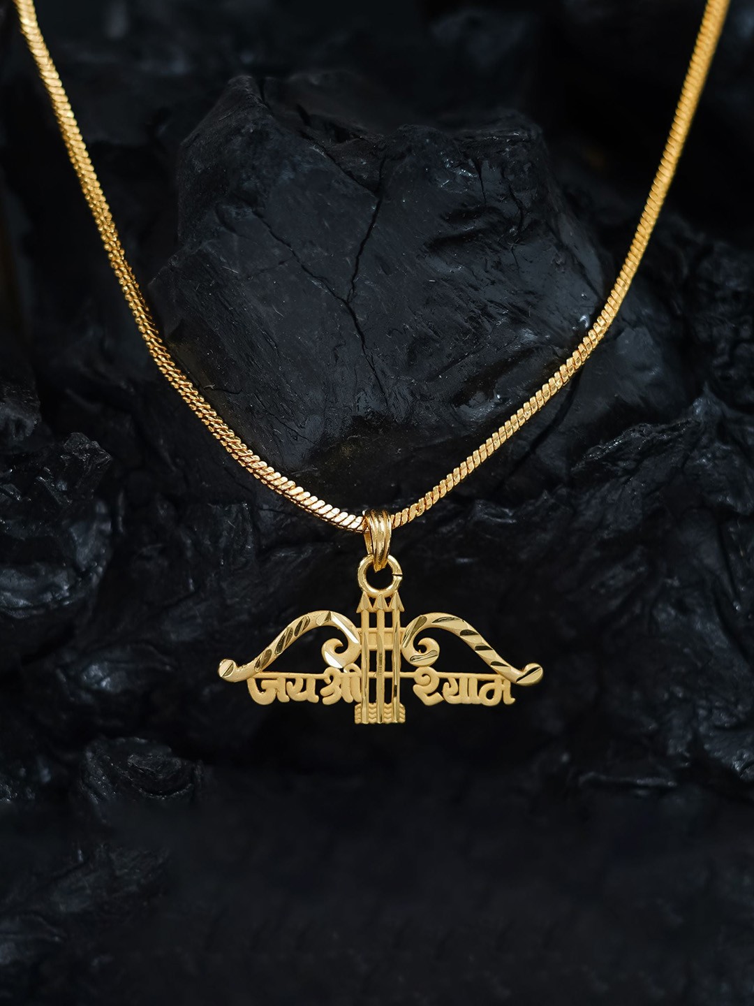 

MANSIYAORANGE Set Of 2 Gold-Plated Pendants With Chain