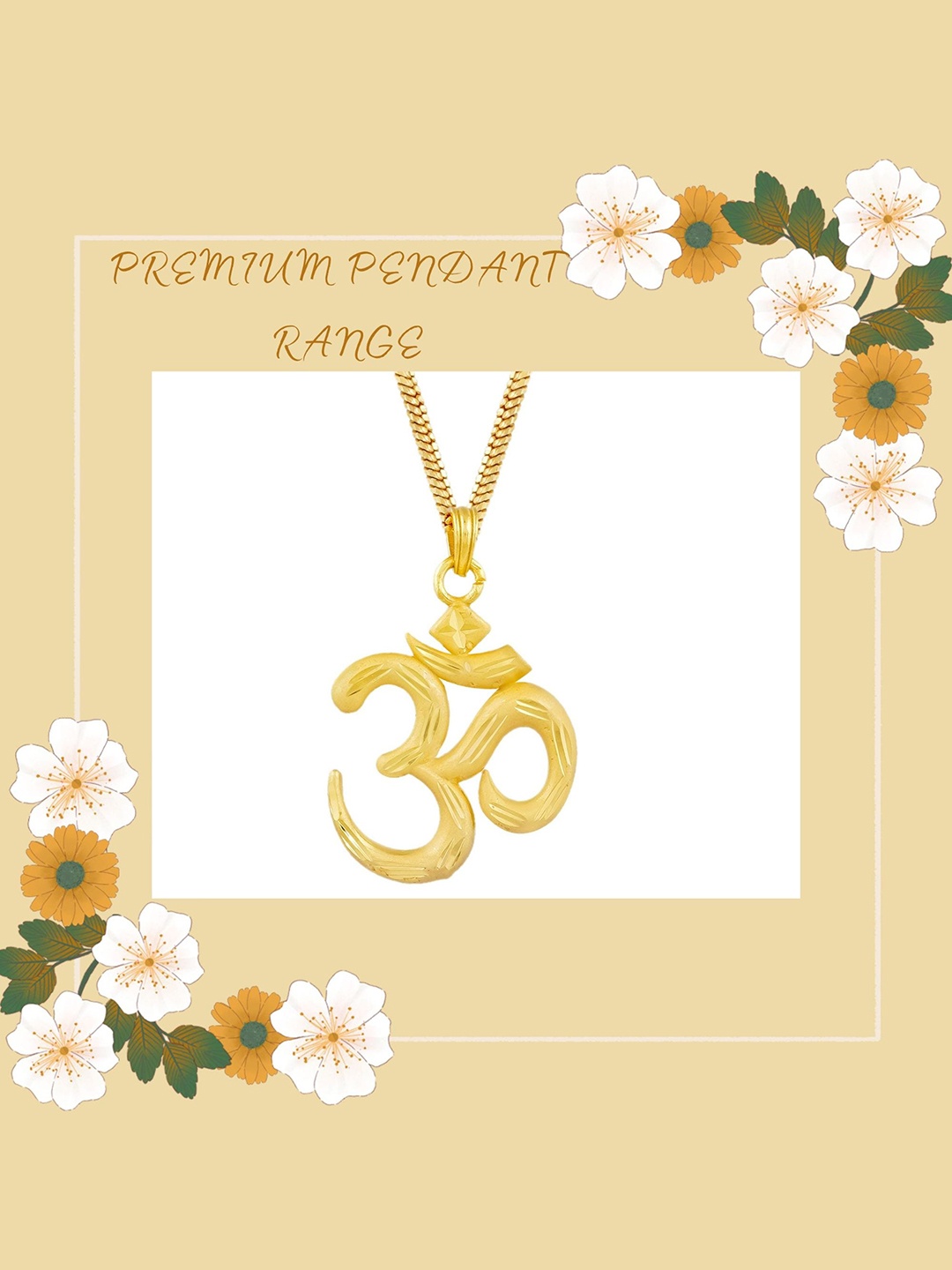 

MANSIYAORANGE Gold Plated OM Pendant With Chain