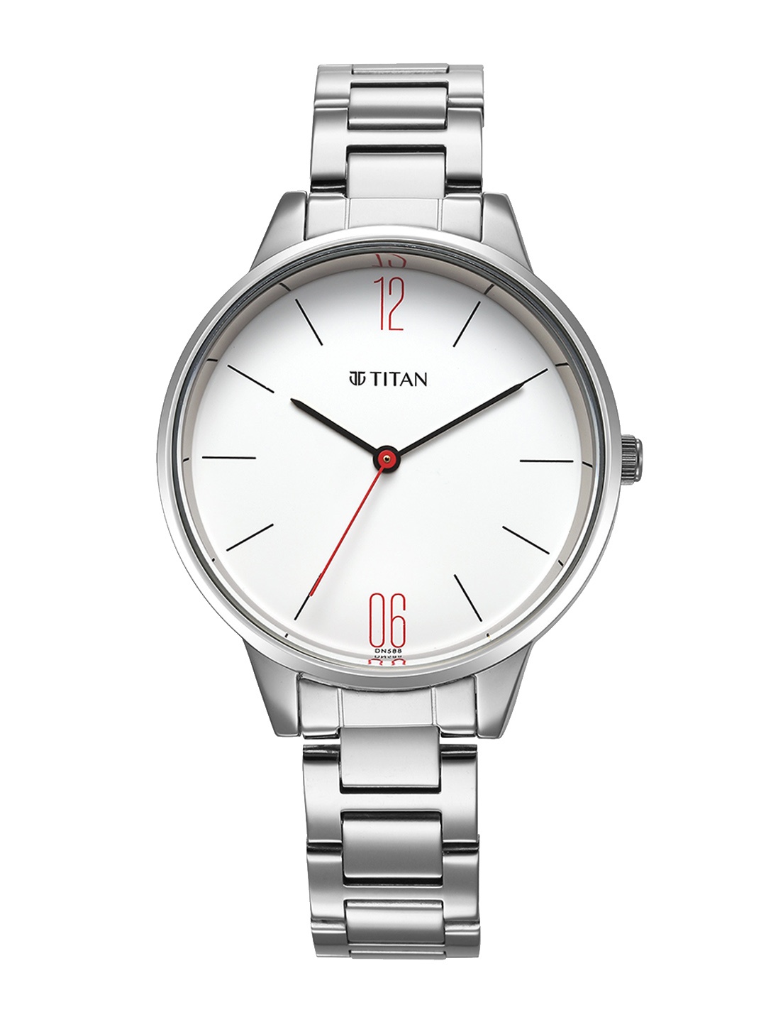 

Titan Women Dial & Stainless Steel Bracelet Style Straps Analogue Watch 2648SM09