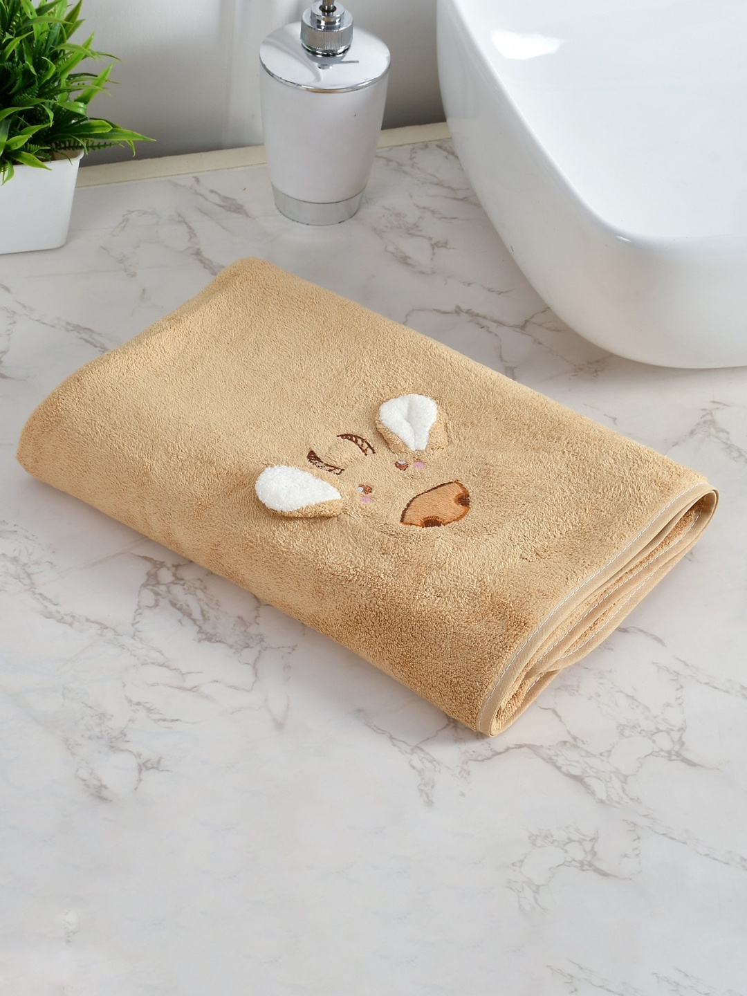 

Bajo's Brown & White Printed 650 GSM Microfiber Bath Towel
