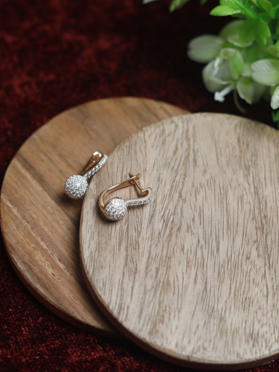 

Maansh Gold Plated Stainless Steel Contemporary Studs Earrings