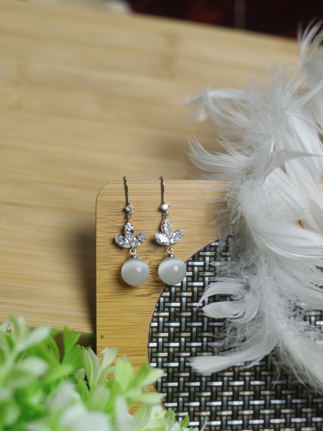 

Maansh Silver-Plated Contemporary Drop Earrings