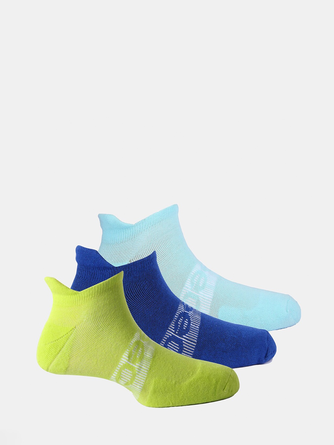 

FREECULTR Unisex Pack Of 3 Patterned Active Odour Resistant Socks, Blue