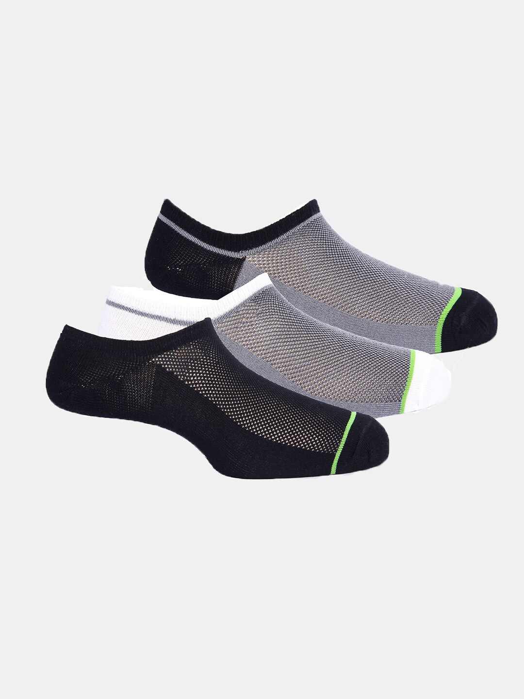 

FREECULTR Unisex Pack Of 3 Patterned Odour Resistant Shoe Liner Bamboo Socks, Grey