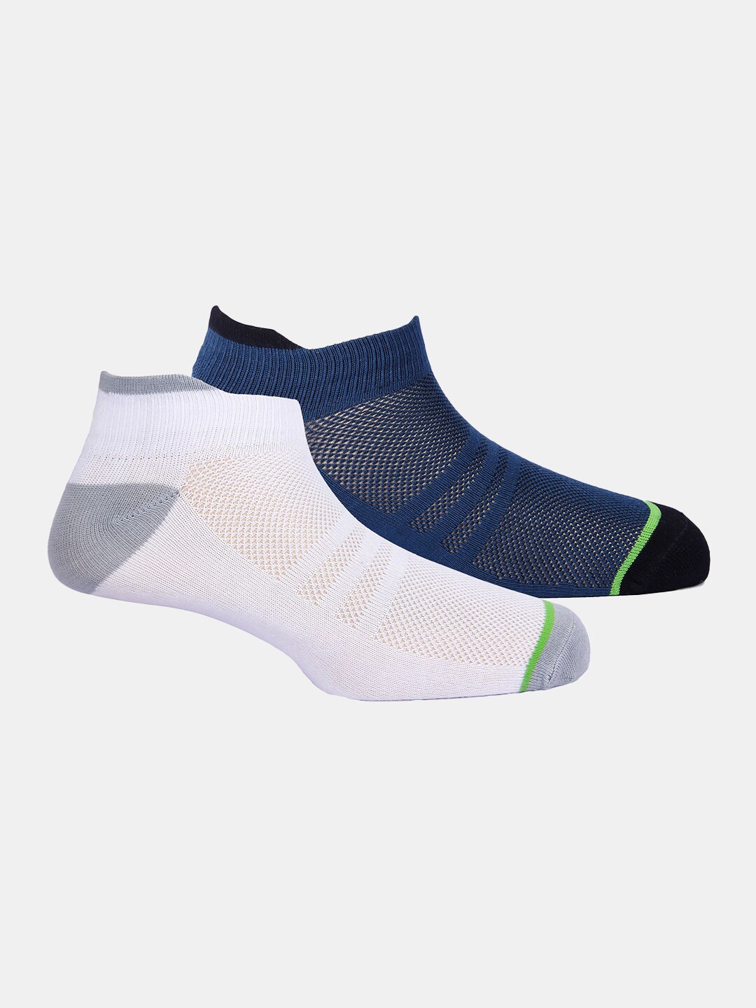 

FREECULTR Unisex Pack Of 2 Patterned Low Cut Odour Resistant Socks, Navy blue