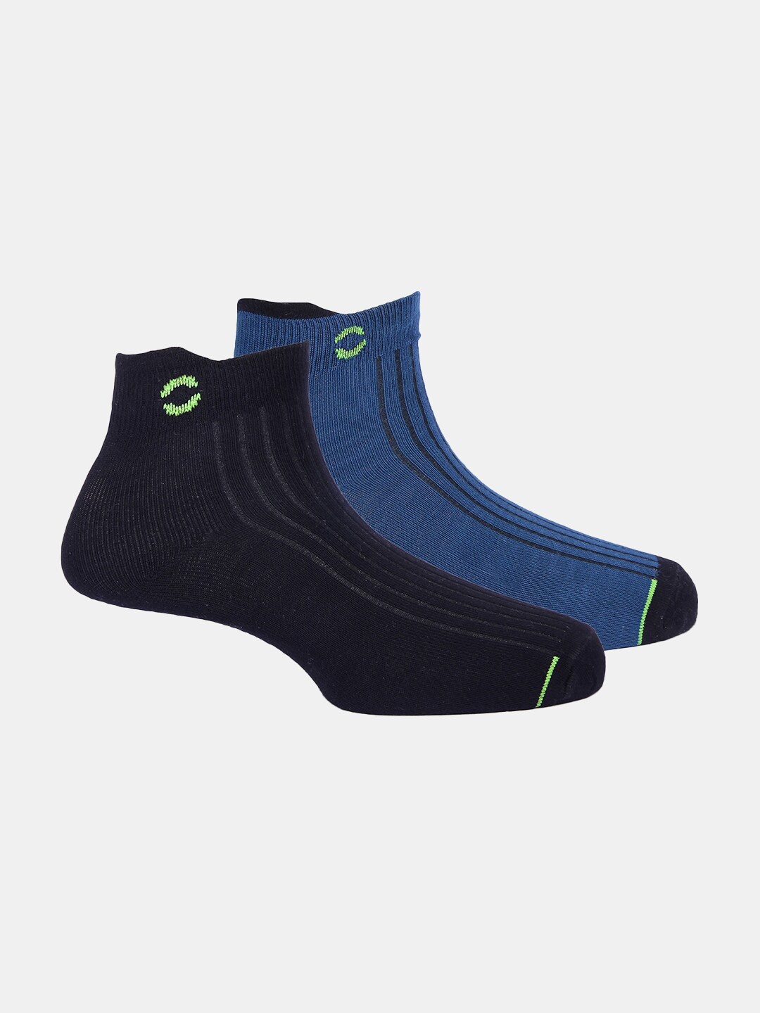 

FREECULTR Unisex Pack Of 2 Odour Resistant Patterned Shoe Liner Bamboo Socks, Blue