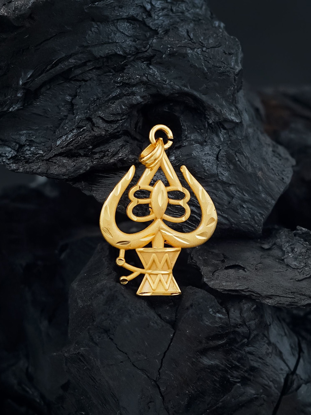 

MANSIYAORANGE Gold Plated Trinity Trishool Pendant