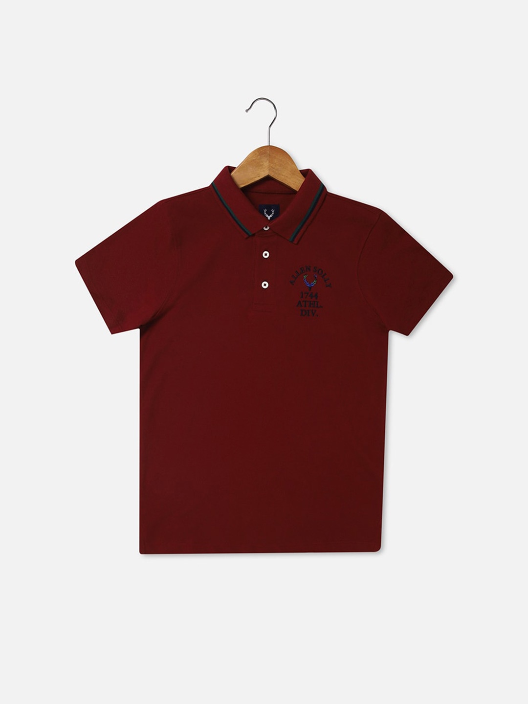 

Allen Solly Junior Boys Polo Collar Pure Cotton T-shirt, Maroon