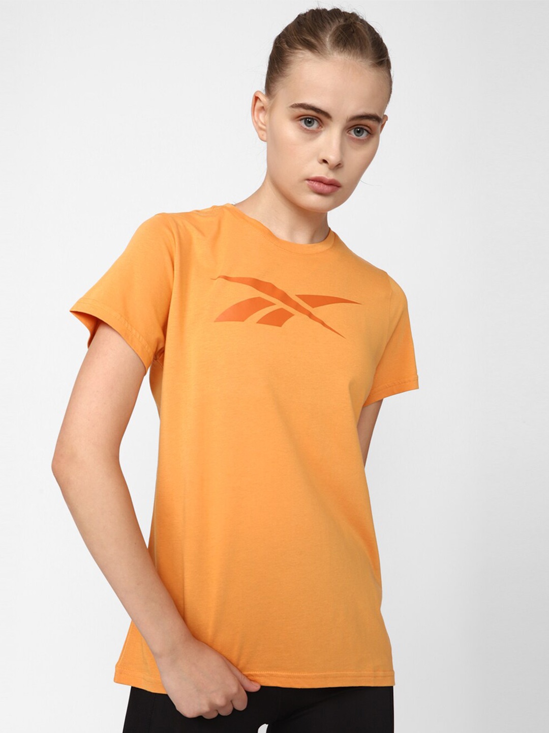 

Reebok Brand Logo Printed T-Shirt, Orange