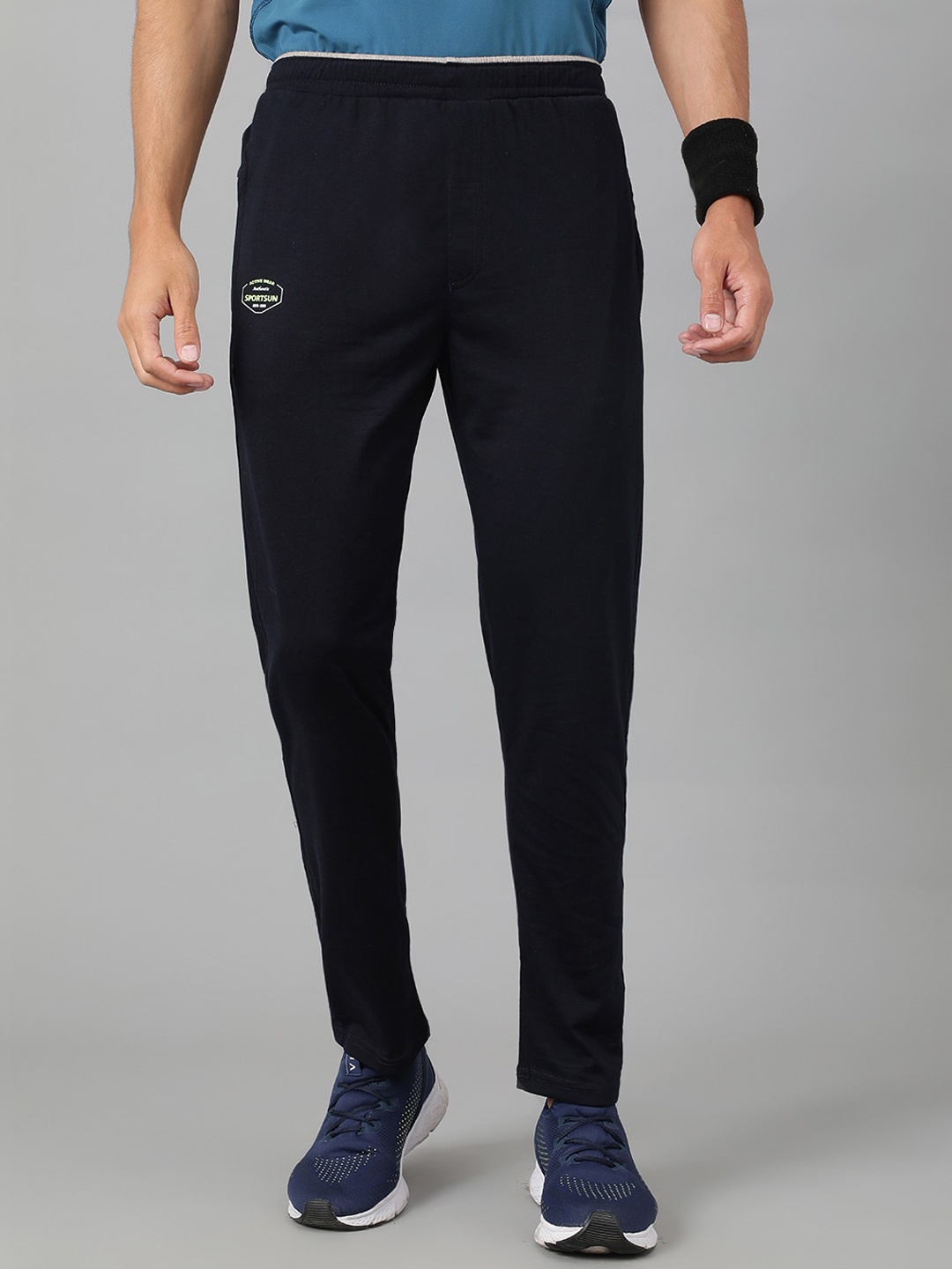 

SPORT SUN Men Moisture Wicking Sports Track Pants, Navy blue