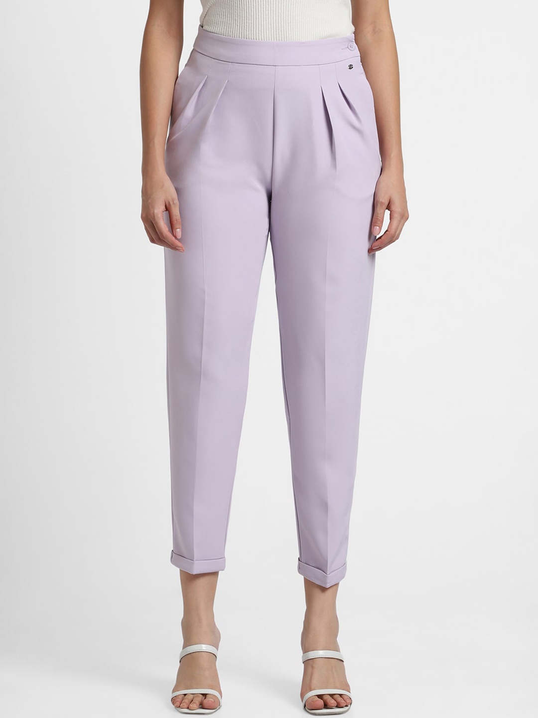 

Allen Solly Woman Women Pleated Trousers, Purple