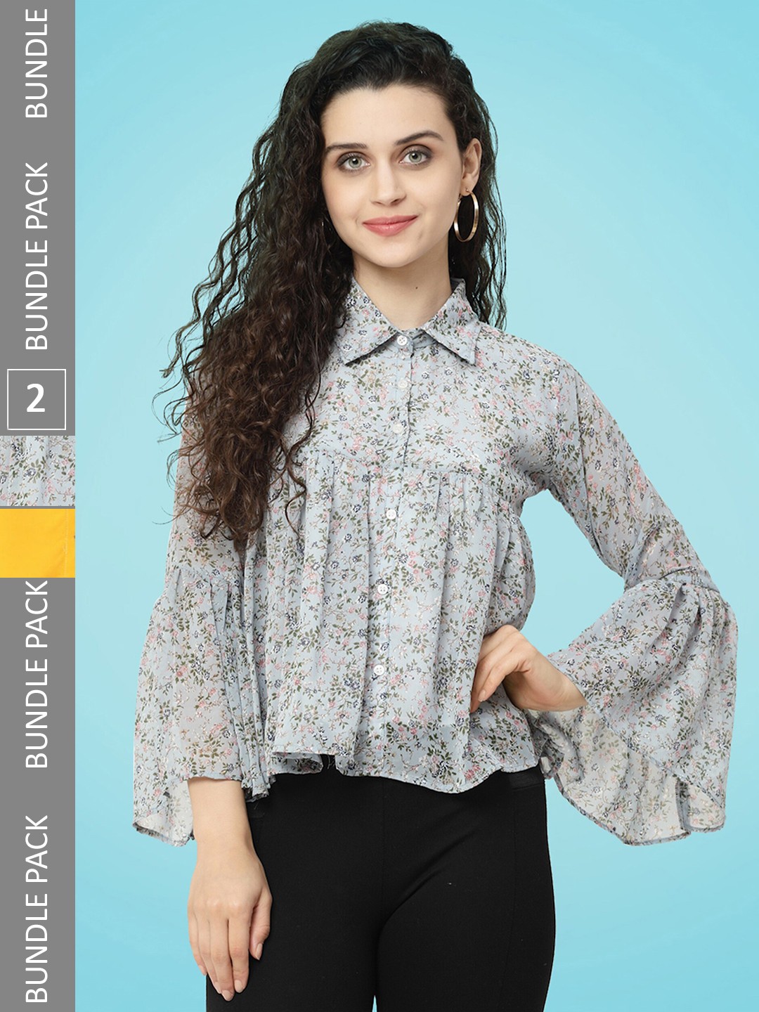 

MISS AYSE Pack Of 2 Shirt Style Top, Multi