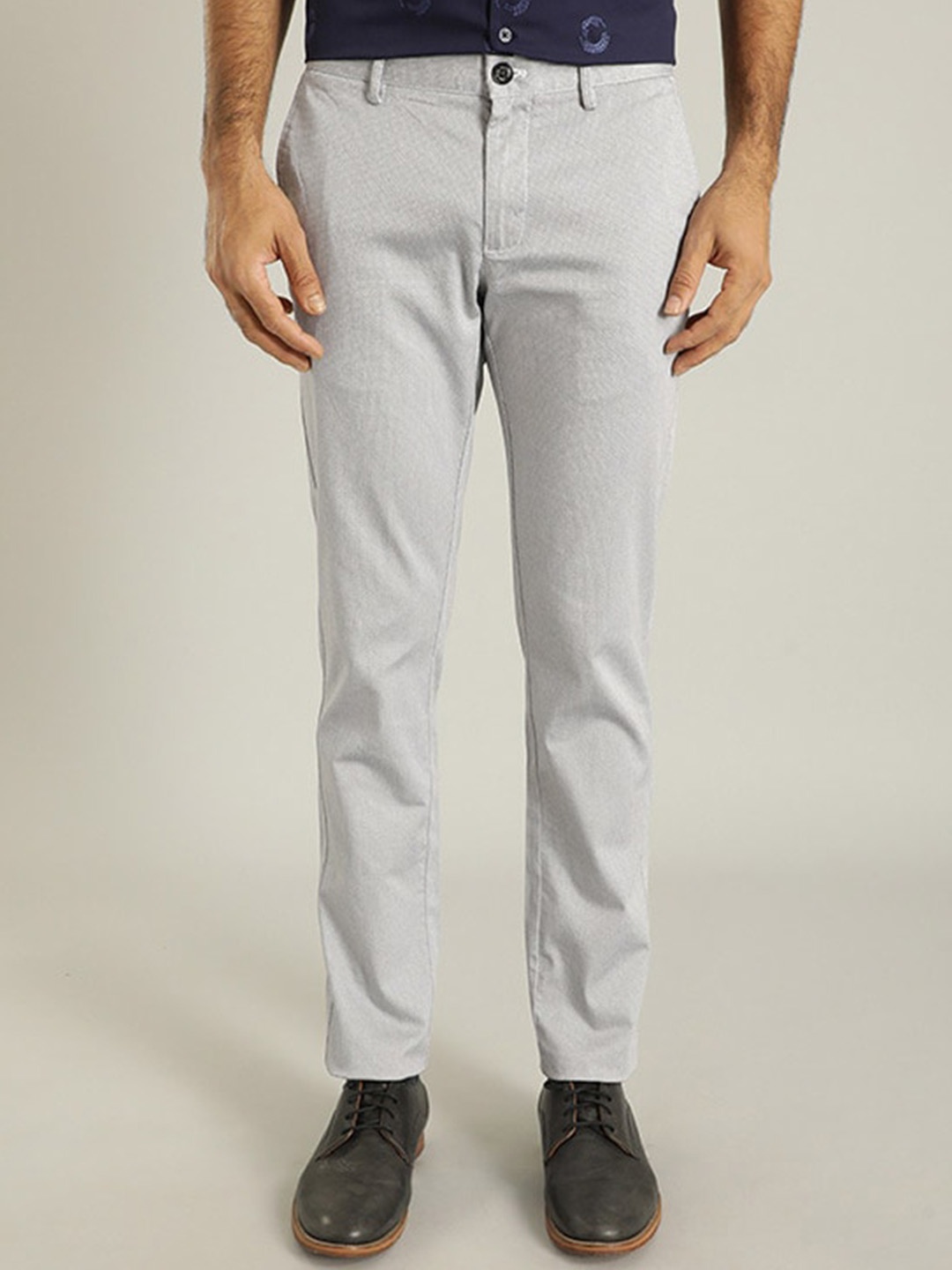 

Indian Terrain Men Brooklyn Slim Fit Chinos, Grey