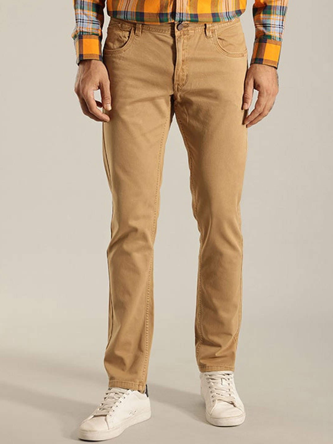 

Indian Terrain Men Brooklyn Slim Fit Chinos, Khaki