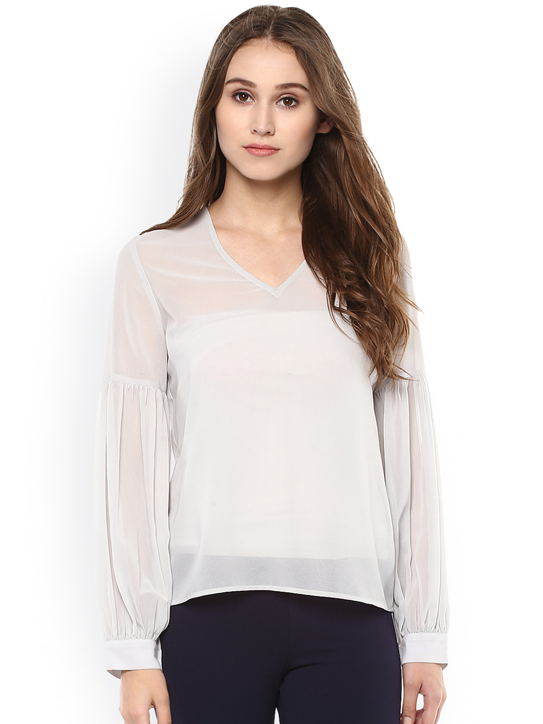 

Kazo Women Grey Solid Top