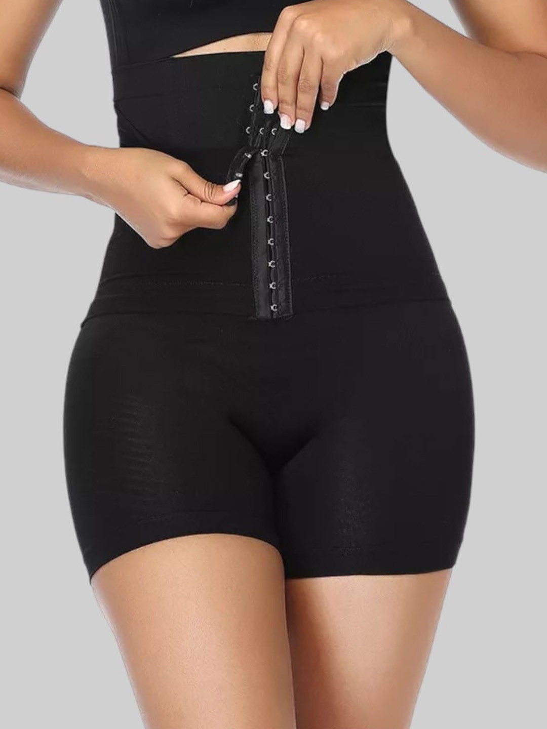 

PLUMBURY High Waist Thigh SlimmerTummy Control Shapewear, Black