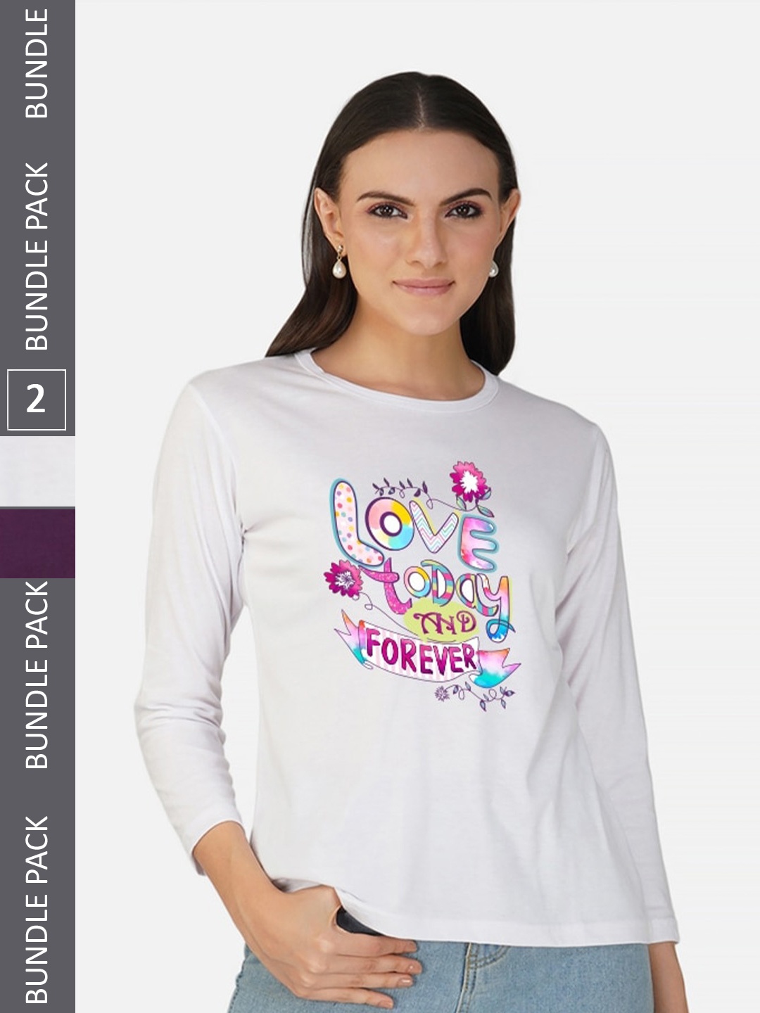 

CHOZI Pack Of 2 Graphic Printed T-shirt, White