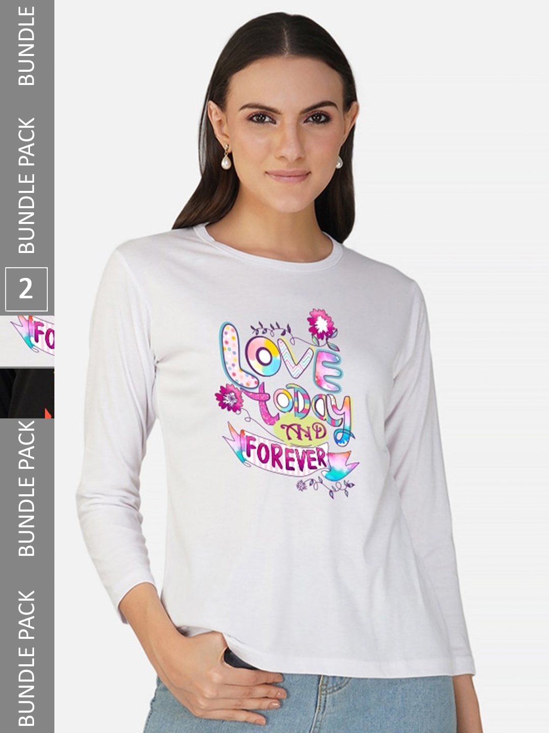 

CHOZI Pack Of 2 Graphic Printed T-shirt, White