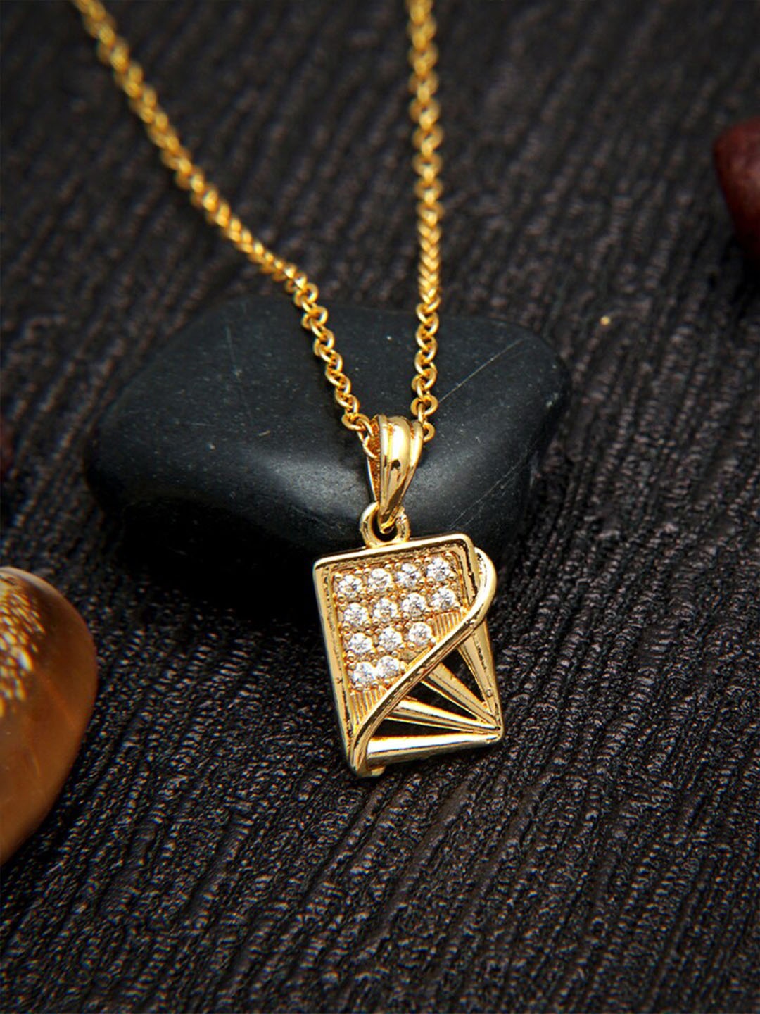 

Ramdev Art Fashion Jwellery Gold-Plated Pendant With Chain