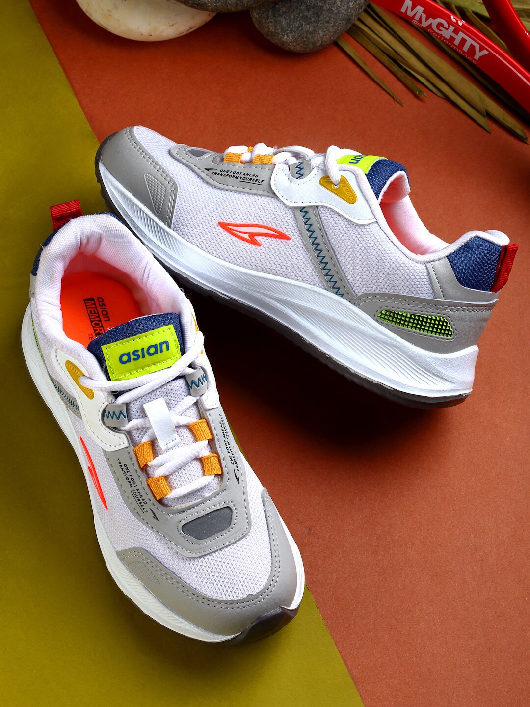 

ASIAN Boys Lace-Up Running Shoes, White
