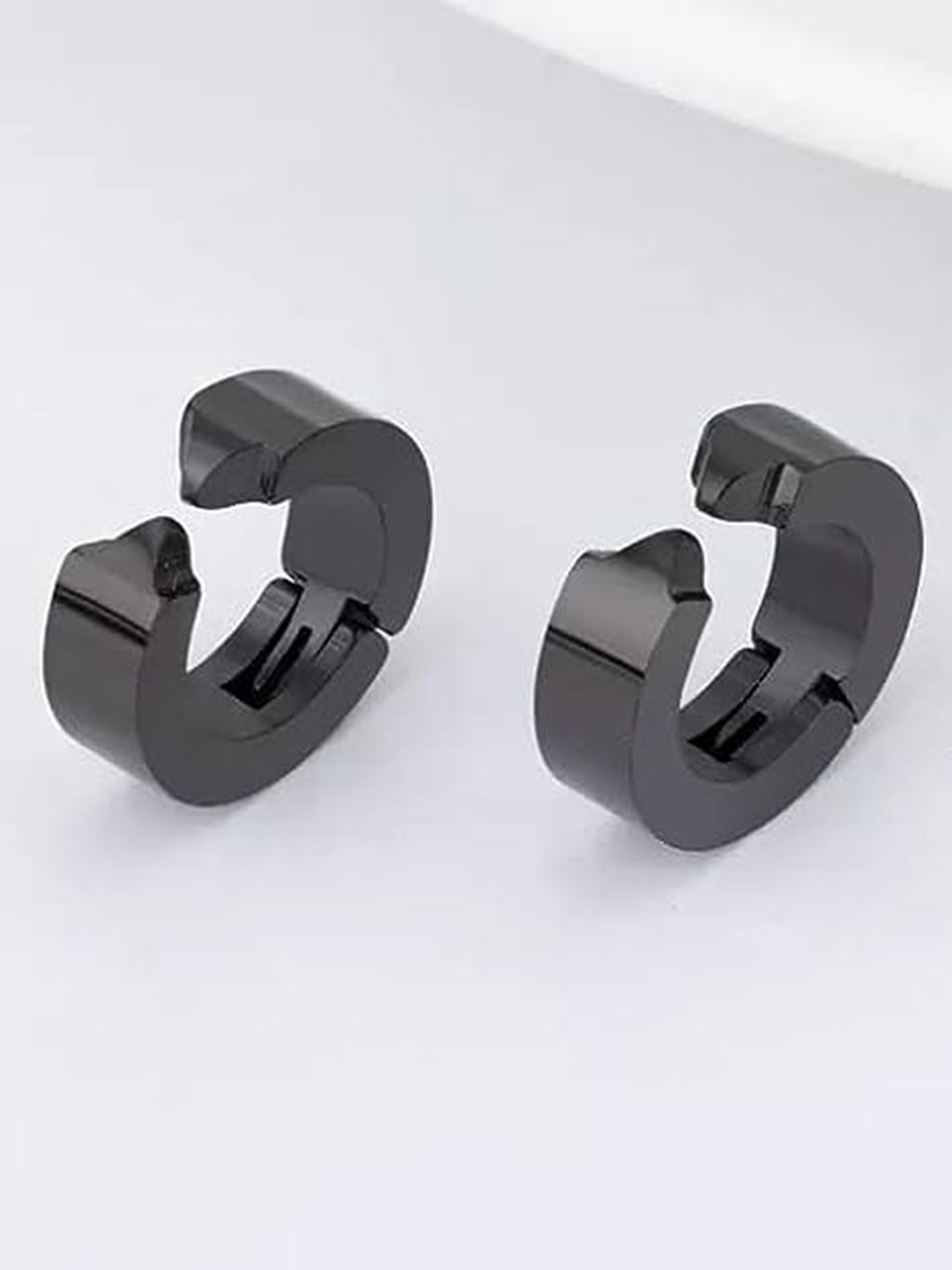 

KRYSTALZ Unisex Circular Hoop Earrings, Black