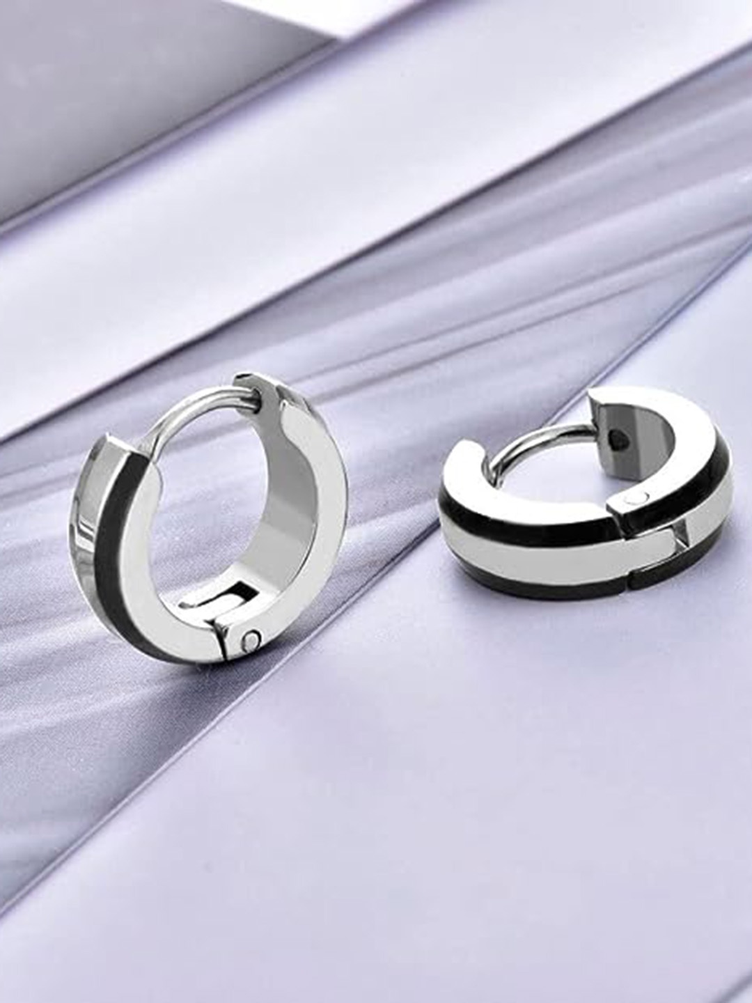 

KRYSTALZ Circular Hoop Earrings, Silver