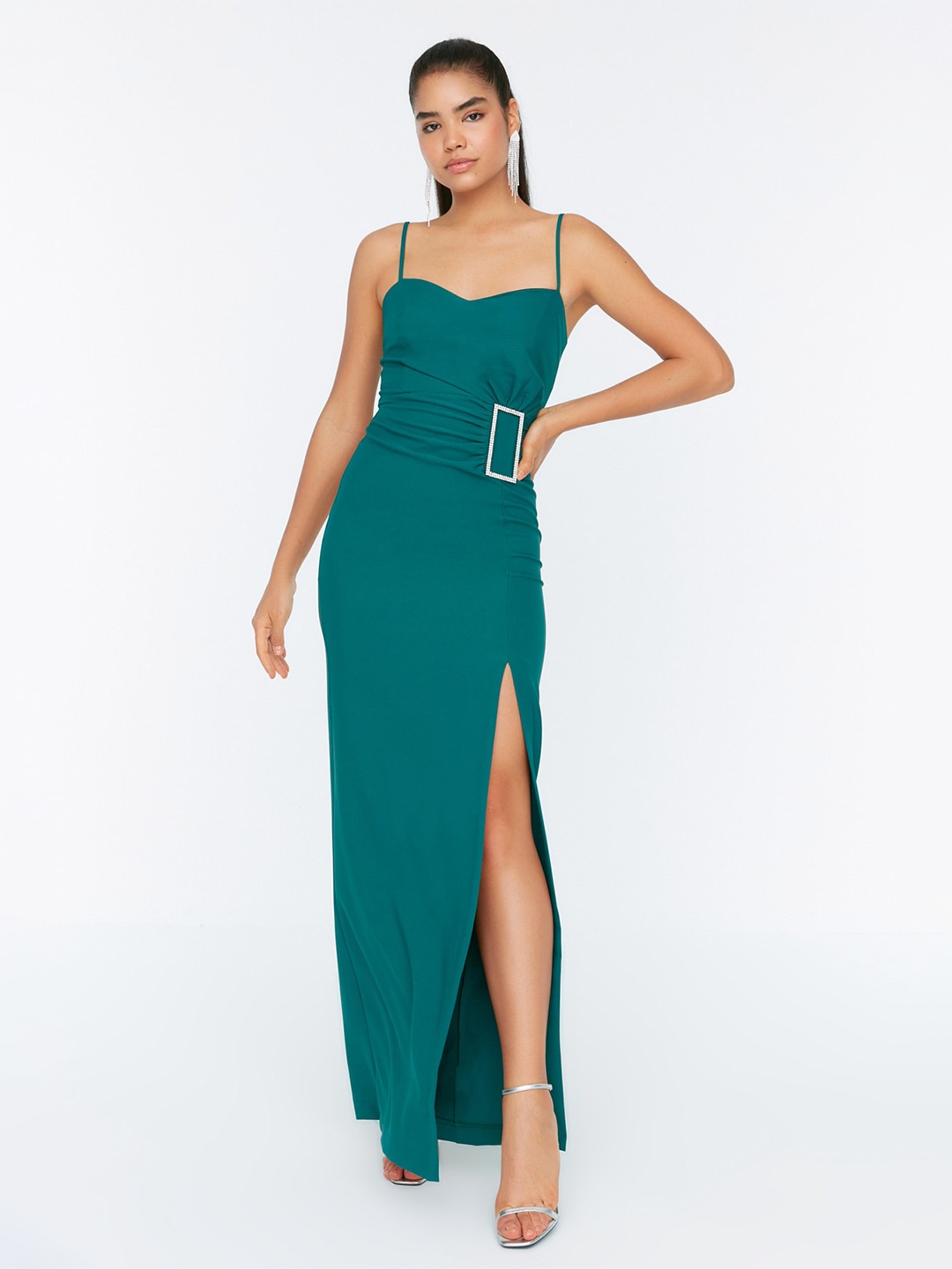 

Trendyol Shoulder Straps Maxi Dress, Green