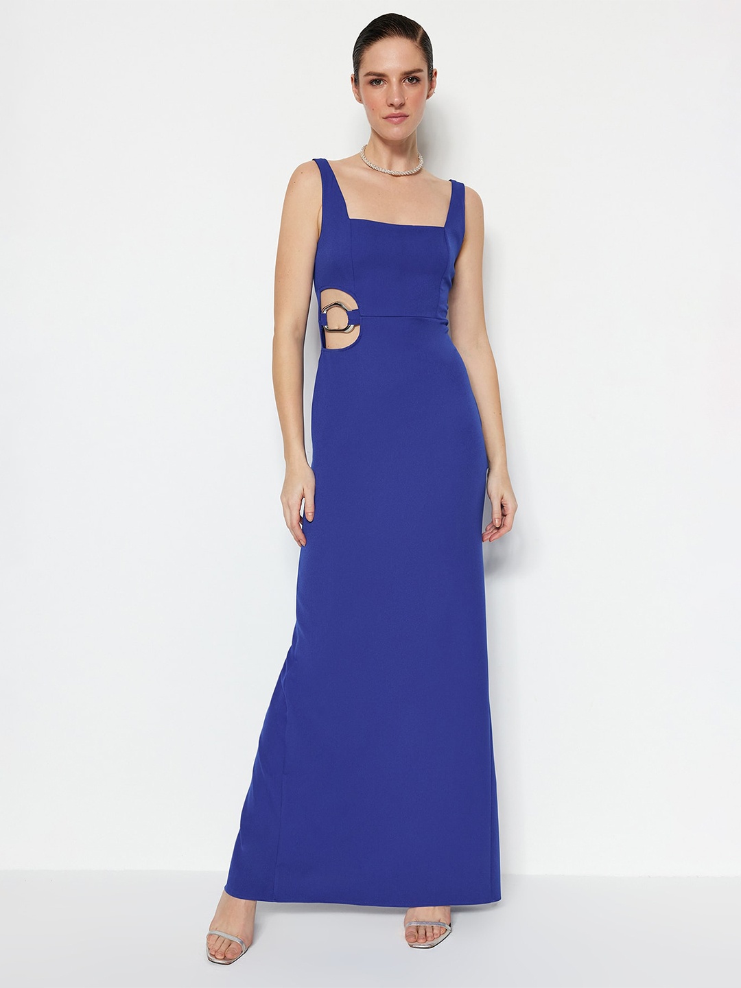 

Trendyol Square Neck Sleeveless Maxi Dress, Blue