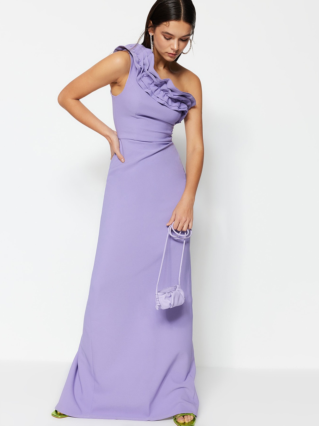 

Trendyol One Shoulder Maxi Dress, Purple