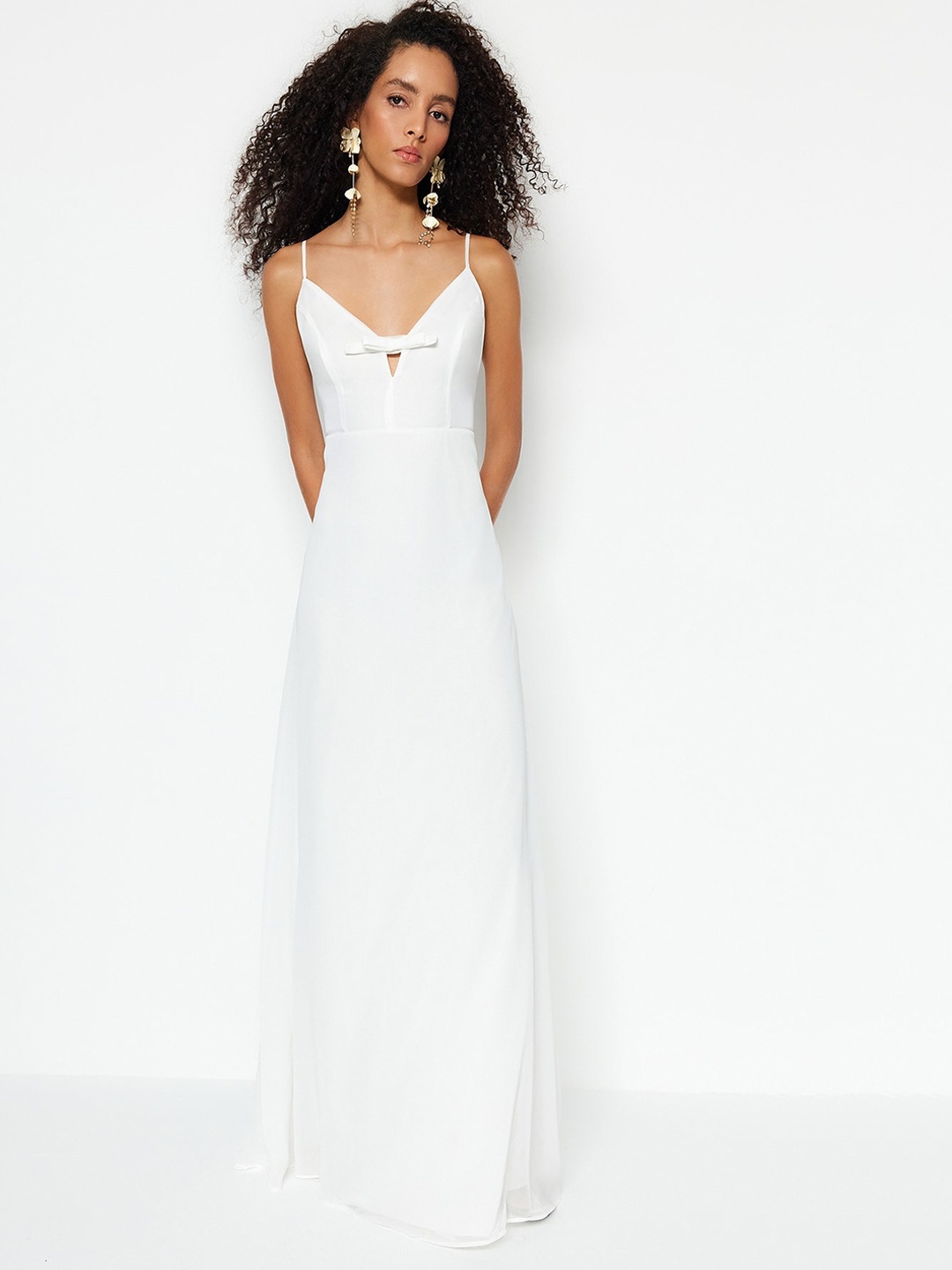 

Trendyol Shoulder Straps Maxi Dress, White