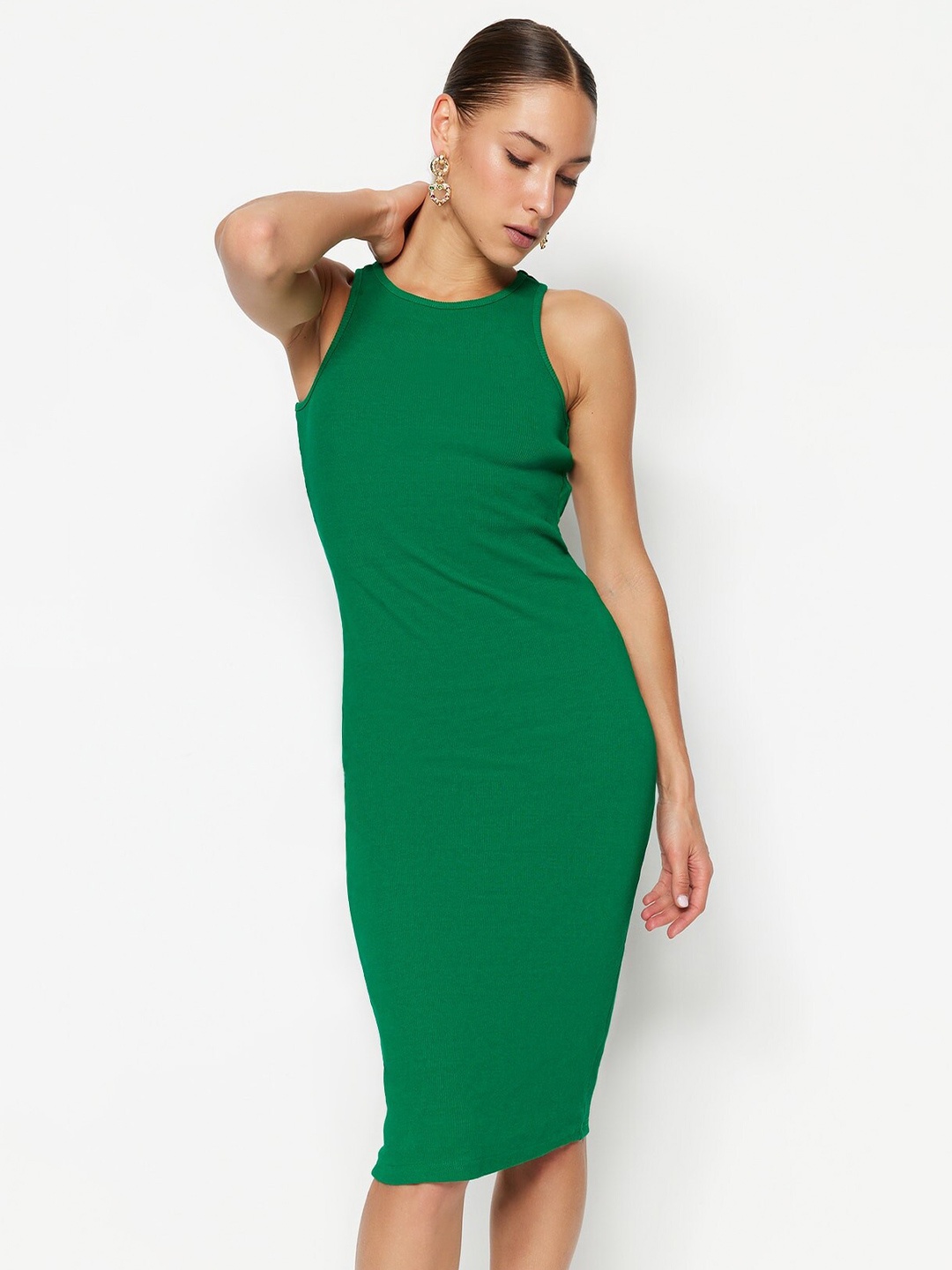 

Trendyol Cut-Out Detailed Bodycon Dress, Green