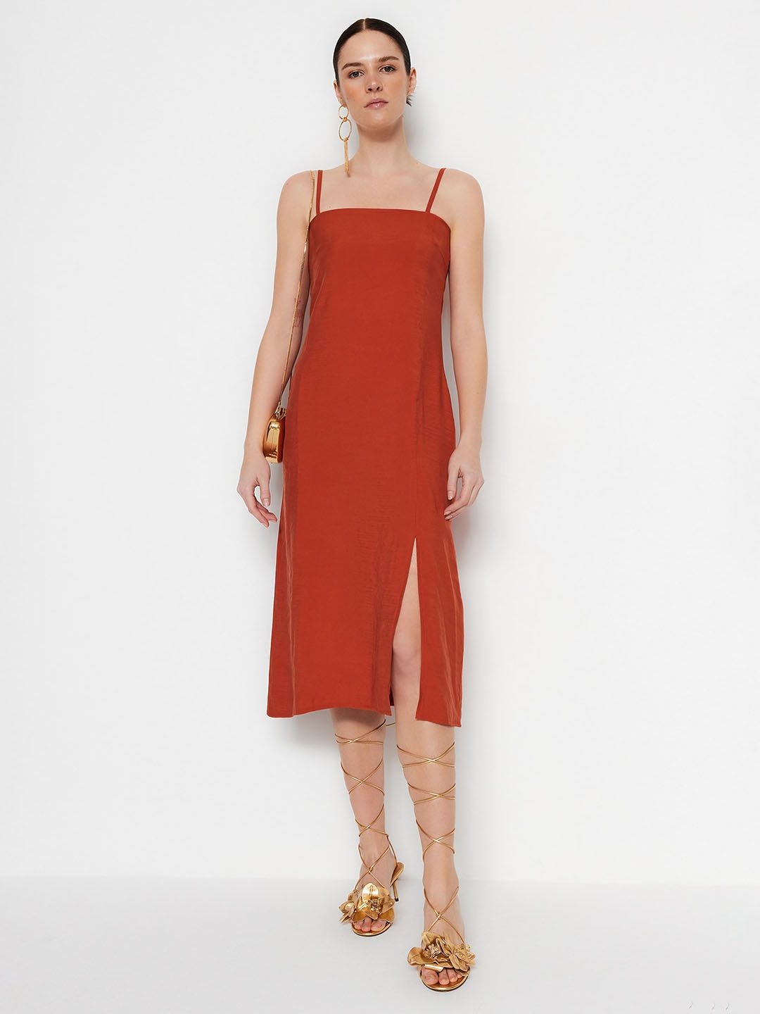 

Trendyol Sheath Mini Dress, Rust