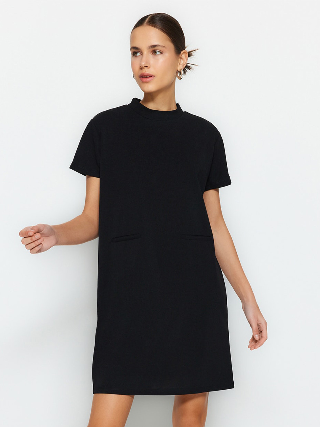 

Trendyol Round Neck T-shirt Dress, Black