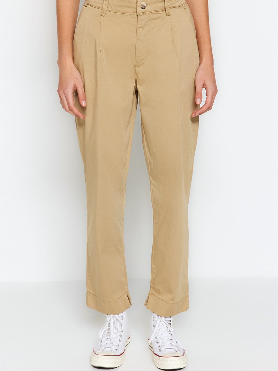 

Trendyol Women Mid-Rise Comfort Regular Fit Jeans, Khaki