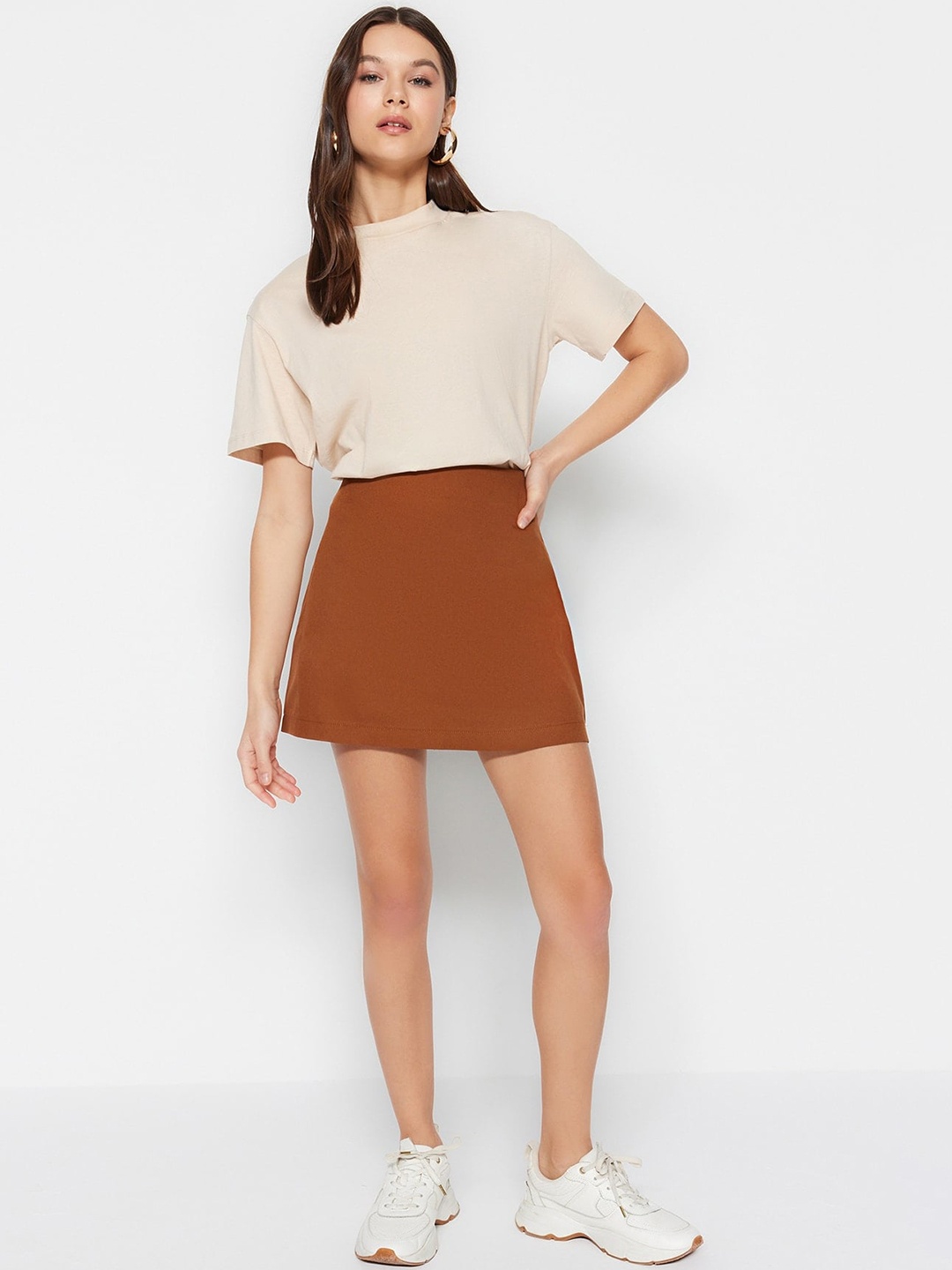 

Trendyol Pure Cotton Pencil Mini Skirt, Na