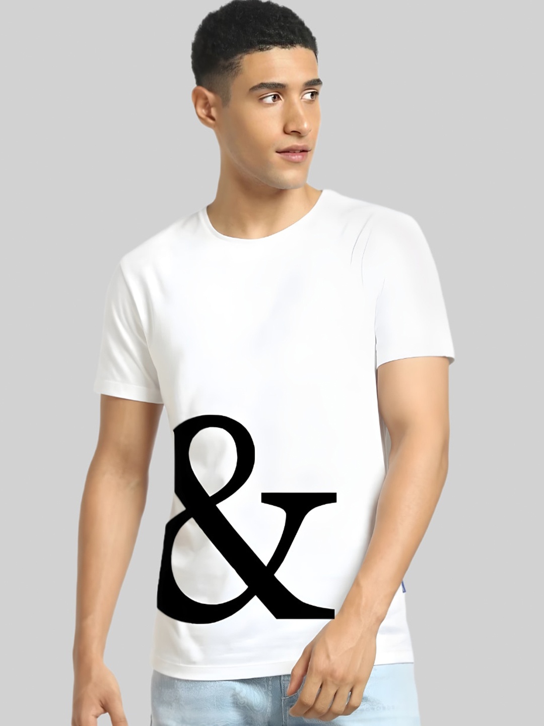 

Elibolz Typography Printed Cotton T-shirt, White
