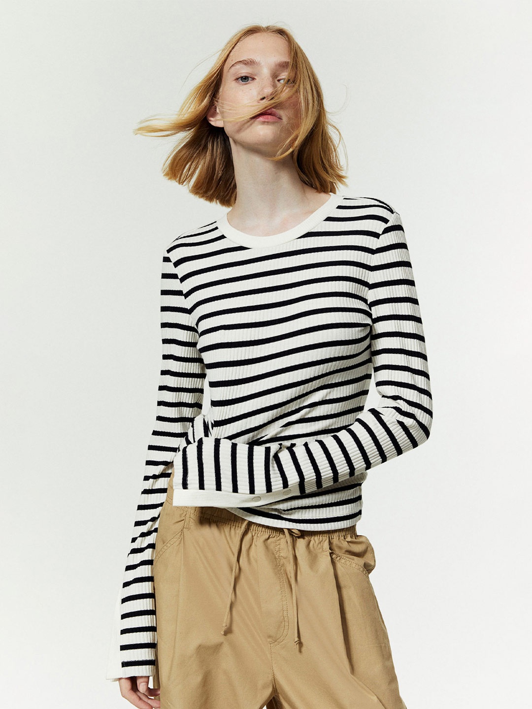 

H&M Button-Detail Top, White