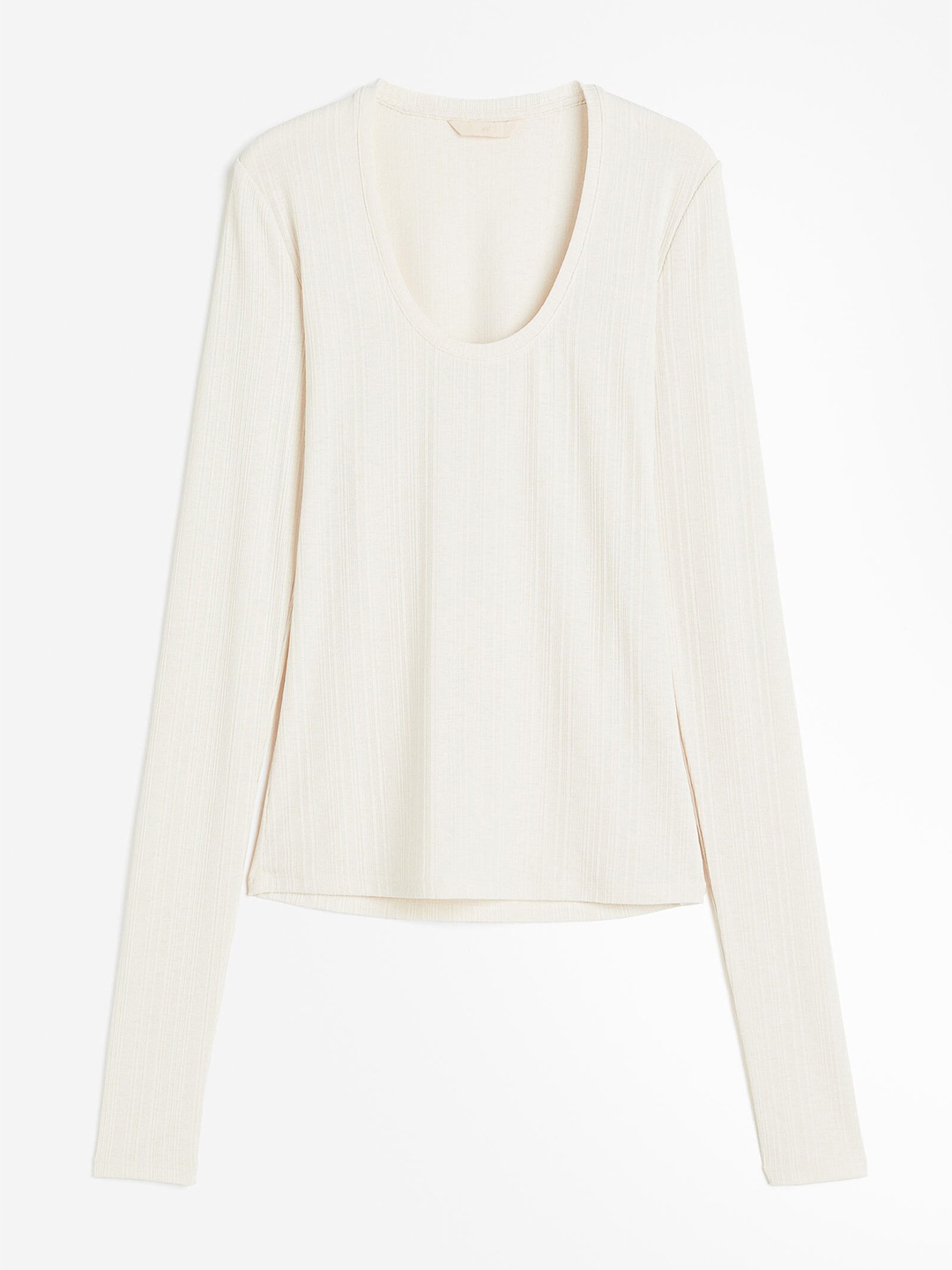 

H&M Ribbed Top, White