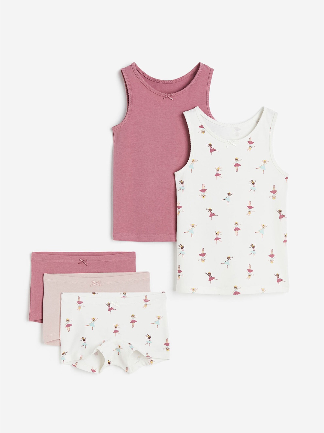 

H&M Girls 5-Piece Cotton Set, White