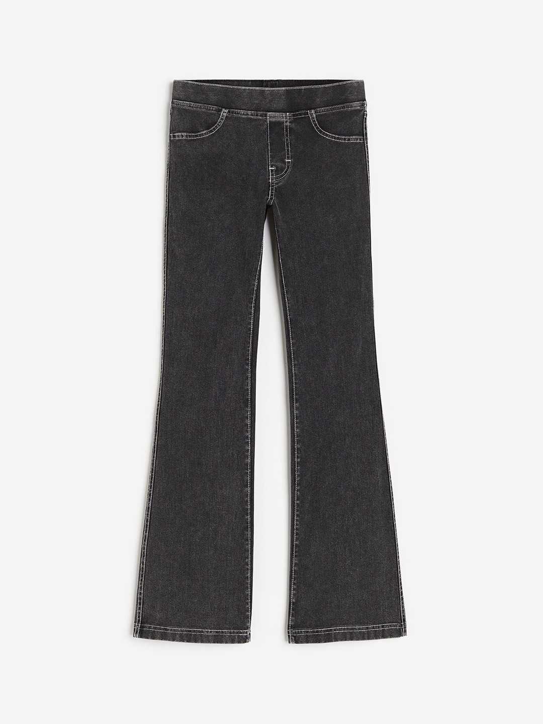 

H&M Girls Flared Jersey Trousers, Black